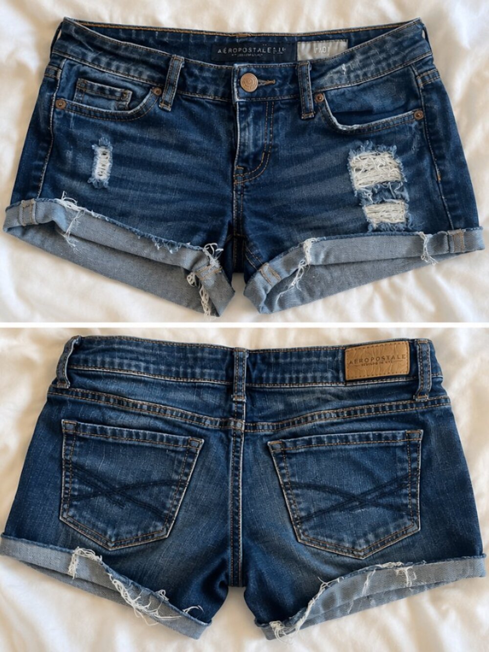 Aeropostale Women's Blue and Navy Shorts